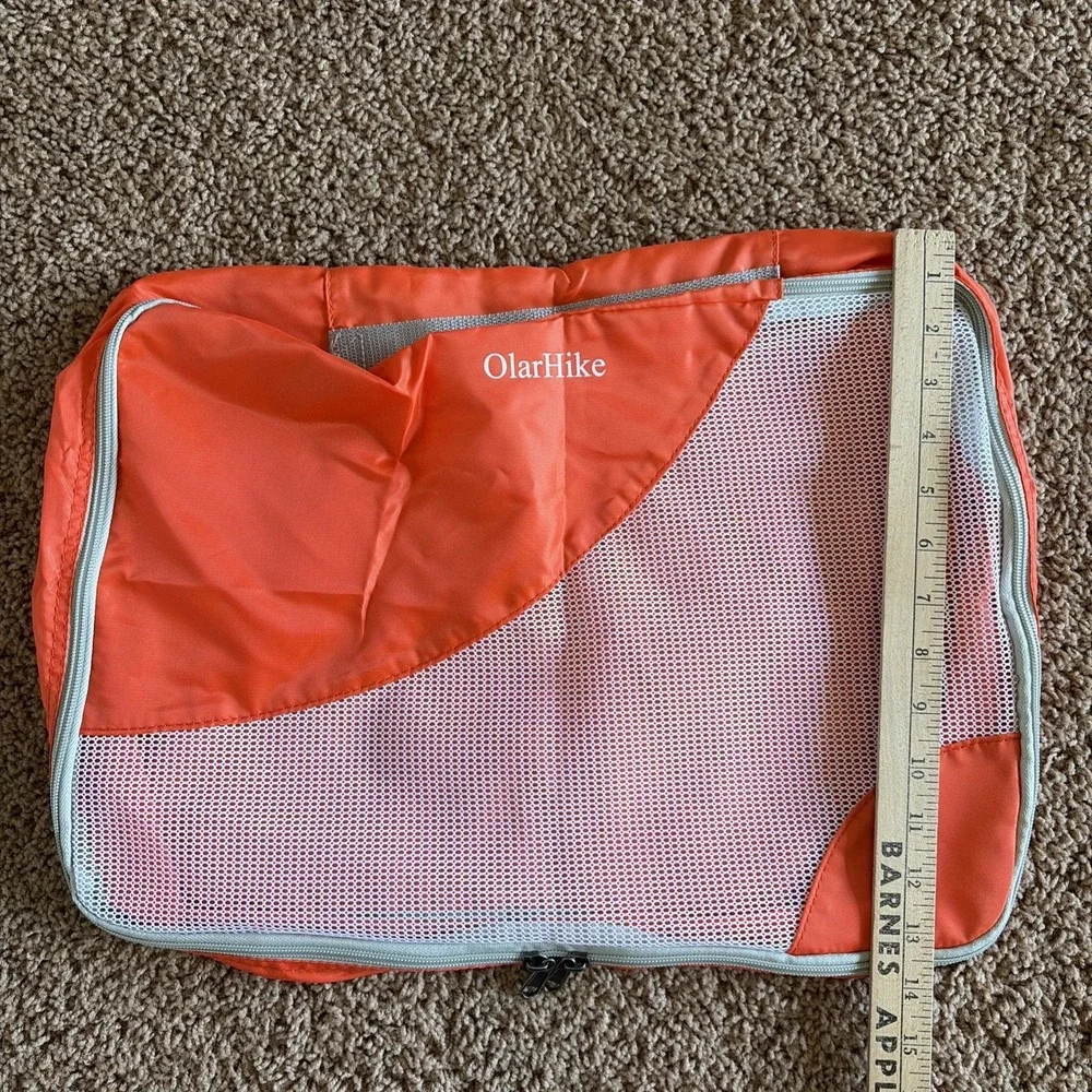 OlarHike Orange 8-Piece Travel Packing Cubes Organizer Bags Pouches Mixed Sizes